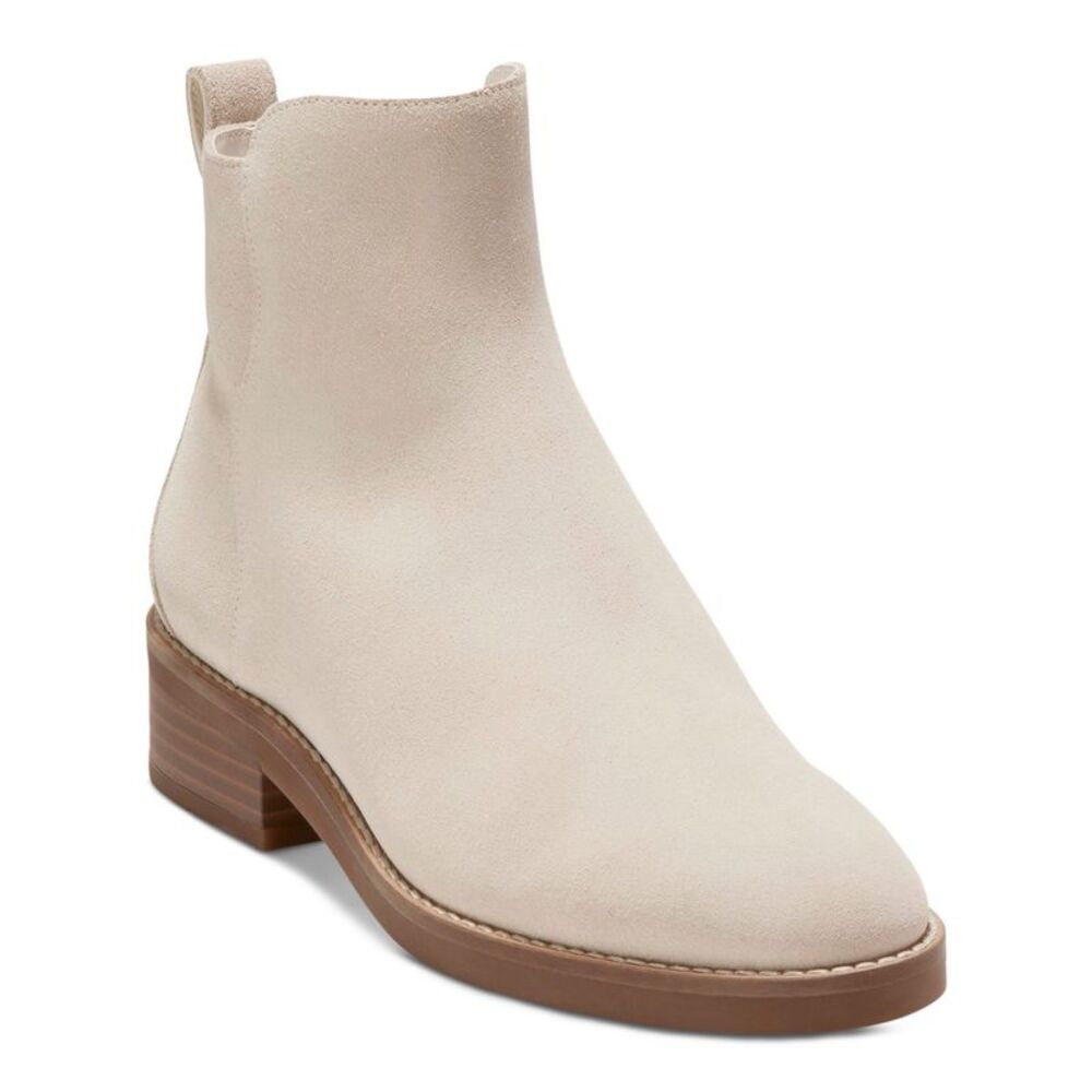 COLE HAAN Womens Beige River Almond Toe Block Heel Leather Chelsea 7 B